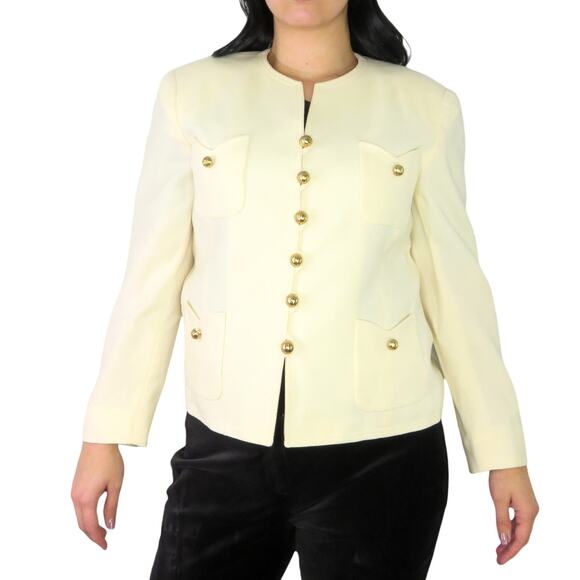 Herbert Grossman Vintage Union Made Jacket Cream Vintage Jacket Small Twee Glam - Picture 1 of 10